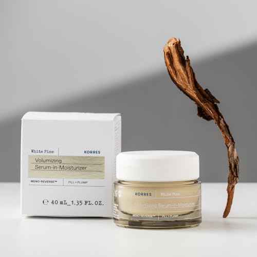 KORRES White Pine Meno-reverse Volumizing Serum-in-moisturizer, 2-in-1 Face Moisturizer For Mature Skin, Post-menopausal Skincare With Natural Peptides & White Pine Extract, 1.4 Fl Oz