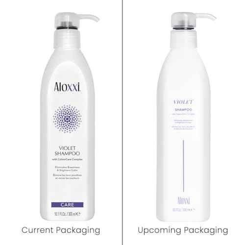 ALOXXI Violet Shampoo for Blonde & Silver Hair with Purple Pigments to Instantly Neutralize Brassiness & Enhance Luminousity, Paraben & Sulfate Free, 10.1 Fl Oz