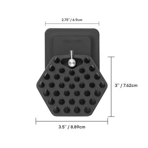 TOOLETRIES Beard Scrubber with Hook - Silicone Beard Brush & Beard Exfoliator For Men - Deep Cleans & Unclogs Pores - gentle face massgage, removes beardruff, Beard accessories - Charcoal