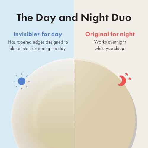 Mighty Patch¢â Day and Night Patches ? The Hydrocolloid Patch Duo Pack. Derm-Tested. Medical-Grade Hydrocolloid. Absorbs Pimple Gunk in 6-8 Hours. 36ct (18x Original, 18x Invisible+)