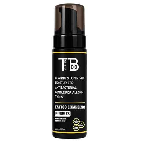 Tattoo Cleansing Foam ? Gentle Tattoo Aftercare Soap & Piercing Wash ? Hydrating Foam Cleanser for New Tattoos ? 6.8 fl oz