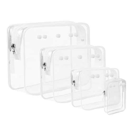 4 Packs Clear Bogg Beach Tote Bag Accessories suitable for Bogg Bag Insert Bag Travel Cellphone Makeup Clean Toiletry Brush Organizer Cosmetic Divider Storage Inner Pouch -Black
