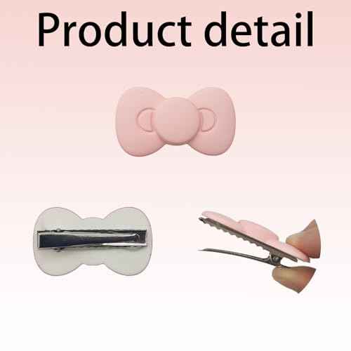 6 PACK Pink Bow Hair Clips for Girls,Cute Bows Hair Barrettes Hairpin Alligator Clips Kawaii Hair Accessories for Women Girls