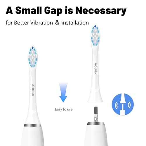 Replacement Toothbrush Brush Heads Compatible with Philips Sonicare Electric Rechargeable Toothbrushes, Tooth Brush Heads for Snap-on System, for Effective Cleansing and whitening, Pack of 8, White