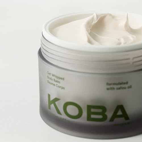 KOBA Get Whipped Body Balm - For Women & Men - Hydrating Firming Balm - Dry to Very Dry Skin - Woody, Floral, Fresh Fragrance - Natural - Vegan - Safou Oil - Olive & Shea Butter - L-Carnitine (200 ml)