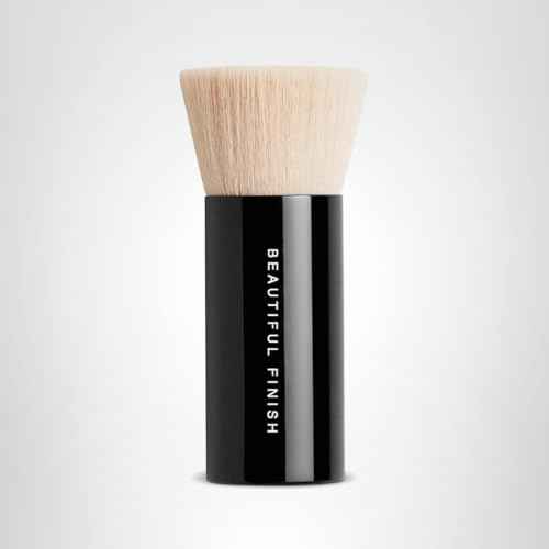 bareMinerals Beautiful Finish Foundation Brush, Foundation Blending Brush, Holds Loose Powder Foundation, Build Coverage, Synthetic Fibers, Vegan