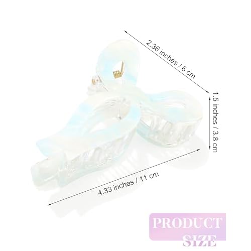 4 PCS Acrylic Bow Hair Clips for Women Bow Cute Claw Clip 4.3" Large Hair Claw Clips for Thick or Long Hair Bows Jaw Clip