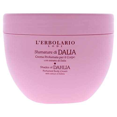 L'Erbolario Body Cream - Moisturizing Body Butter - Floral Citrus Scent Skin Care with Dahlia Extract and Olive Butter - Shades of Dahlia - 10.1 oz