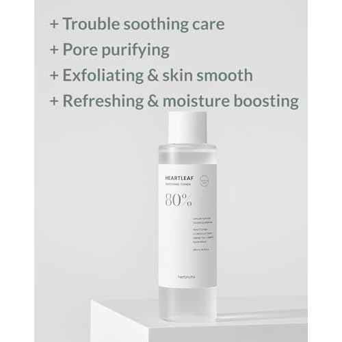 Heartleaf Soothing Moisture Toner - Low pH, 80% Heartleaf Extract, Enriched with Houttuynia Cordata & Green Tea, Clinically Tested, No Irritation - Ideal for Sensitive Skin, 6.76 f l. oz