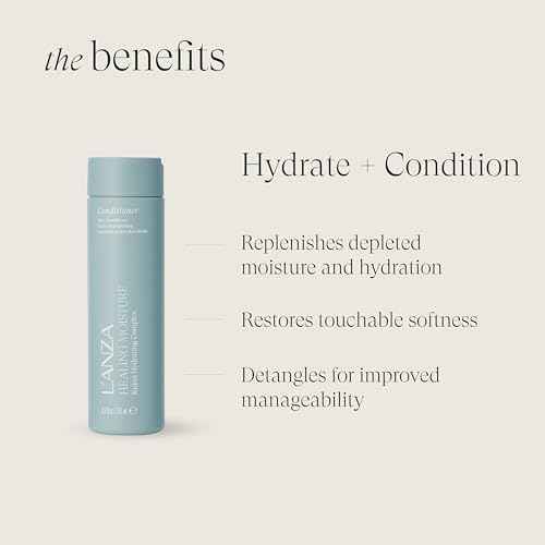 L'ANZA Healing Moisture Shampoo & Conditioner Set, Hydrates & Heals Damaged Hair, Deep Hydration, Softens, Anti-Frizz, Restores Elasticity, Color Safe Anti-Humidity, Strengthening, Hair Care Kit