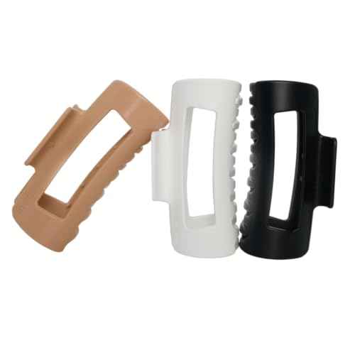 The Original Mello Hair Claw Clip Squishy Claw Clip Made in Korea Patent Pending 30021976 (Black, White, Brown, 3 Pack Medium)