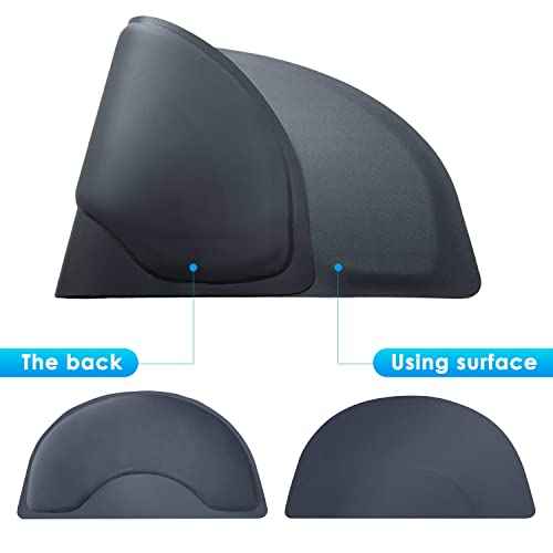 Salon mats for Hair Stylist 3'x4' Barber Shop Salon Chair Mats - Black Semi Circle Anti-Fatigue Floor Mat for Salon Chair - 5/8" Thick Salon Standing Mat