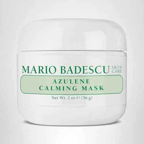 Mario Badescu Azulene Calming Mask, Clay Mask Face Care Ideal for All Skin Types, Pore Minimizer with Olive Leaf Extract, Vitamin E and Kaolin Clay, 2 Oz