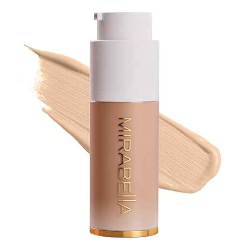 Mirabella Invincible For All HD Liquid Foundation - Anti-Aging Full Coverage Liquid Face Makeup - Moisturizing, Hydrating & Lightweight Foundation for All Skin Types (Medium M120)