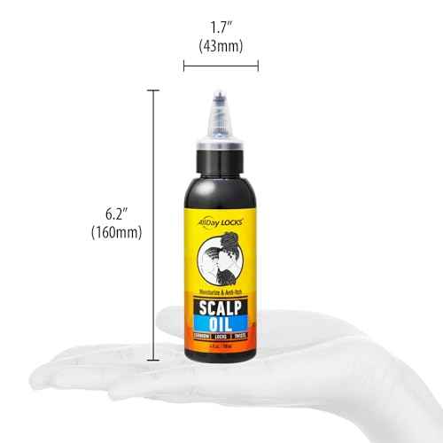 AllDay Locks Scalp Oil (4 oz) | Soothing, Nourishing Conditioner for Dry, Itchy Scalp | Sunflower, Lavender, Tea Tree Oil | Relieve Soreness & Tension in Braids, Locks, Twists, Cornrows | 4 oz