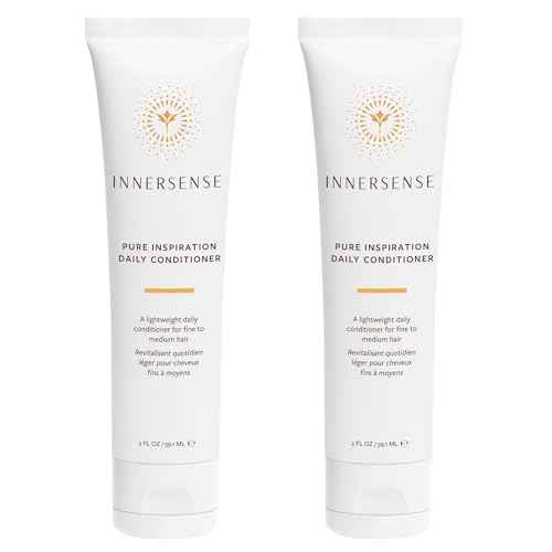 INNERSENSE Organic Beauty - Natural Pure Inspiration Daily Conditioner | Hydrating, Nourishing, For Fine, Thin Hair | Non-Toxic, Cruelty-Free, Clean Haircare (2 Pack - 2 fl oz | 59.1 mL each)