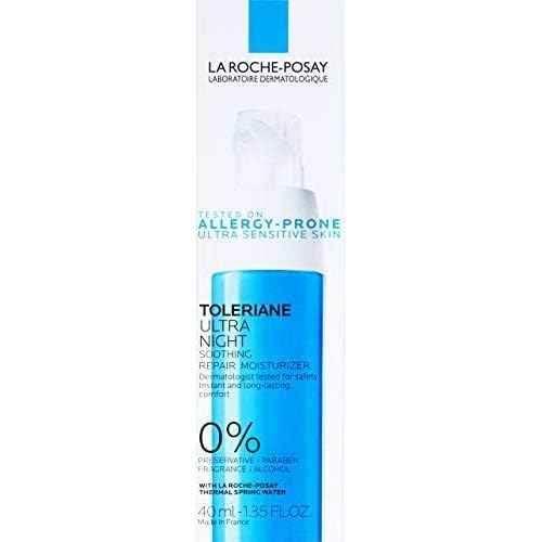 La Roche-Posay Toleriane Dermallergo Night Cream for Face, Intense Soothing Moisturizer with Vitamin E, Allergy Tested, for Sensitive Skin, Formerly Toleriane Ultra Night