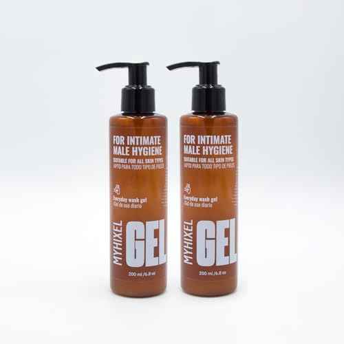 MYHIXEL Men¡¯s Intimate Wash | pH-Balanced Cleanser with Refreshing Scent | Sulfate-Free Daily Hygiene for Sensitive Skin | 6,76 oz (2 Pack)