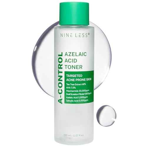 Azelaic Acid Toner ? Korean Mild Exfoliating Skin Prep for Acne-Prone Skin ? Salicylic Acid for Pores ? Calming, Refreshing, Purifying, 5.07 fl.oz.