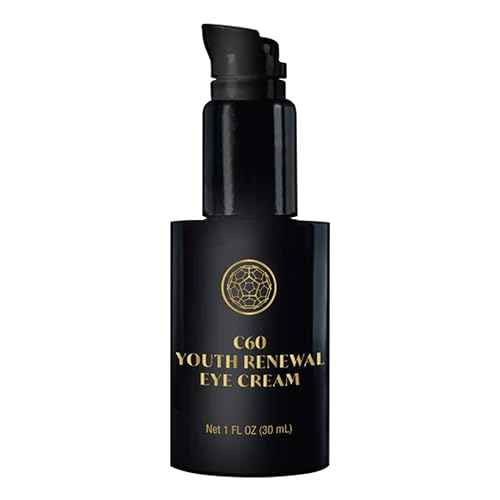 C60 Power Youth Renewal Eye Cream - Eye Cream for Wrinkles & Puffiness, Anti Aging Skin Care for Women & Men, With 99.99% Pure Sublimated C60, Copper Peptides, & High-Quality Ingredients - 1 fl oz