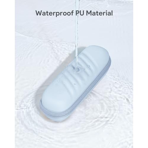 Electric Toothbrush Case for Oral-B Pro/iO/Philips Sonicare, Waterproof Traveling Toothbrush Storage Bag with Mesh Pocket Covers Protection (Blue)