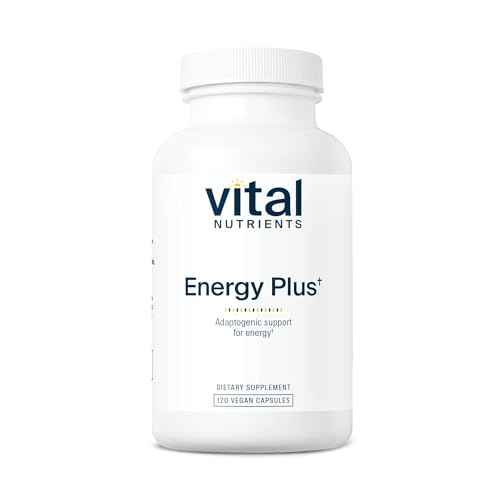 Vital Nutrients Energy Plus | Nonstimulatory Herbal Energy Support | Promotes Mental & Physical Stamina | Adaptogenic Support for Stress | Gluten, Dairy, Soy Free | Non-GMO | 120 Capsules