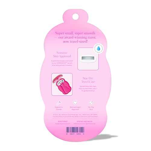 Athena Club Women's Mini Travel Razor - Trial Size - Super Pink - Durable Aluminum Protective Travel Case for Women¡¯s Razor - Compact - Rust-Free - TSA Friendly