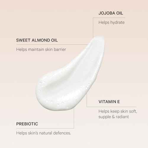 MZ SKIN Calming Cream Cleanser 3.4 fl oz - Gentle Omega-Rich Face Wash with Prebiotic Technology, Vitamin E to Sooth & Restore Skin Barrier for Sensitive & Redness Prone Skin, Fragrance Free