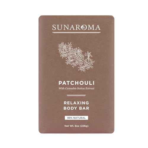 Sunaroma Soap Bar Patchouli 8 Ounce (236ml) (6 Pack)