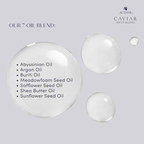 Alterna Haircare CAVIAR Anti-Aging Replenishing Moisture Hair Oil 1.7 oz | Lightweight, Revives and Nourishes Hair | Increased Shine and Softness | Heat Protectant and Frizz Control