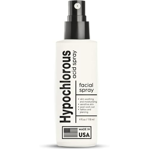 BodyJ4You Hypochlorous Acid Spray for Face Cleaner - HOCL Facial Toner Acne Sensitive Skin - HOCL Molecule Spray Topical Skin Redness Relief Breakouts - Piercing Aftercare Solution Fine Mist - 4 Fl Oz