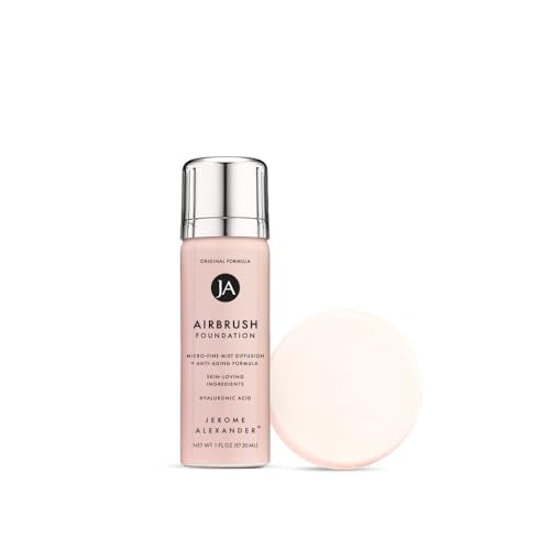 MagicMinerals AirBrush Foundation by Jerome Alexander, Mini Travel Size 1FL Oz, Easy Application Spray Makeup with Anti-aging Ingredients for Smooth Radiant Skin - Light Medium