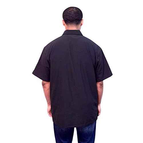 King Midas EmpireProfessional Hair Barber Jacket - Ultra Lightweight - Short Sleeves Salon Smocks