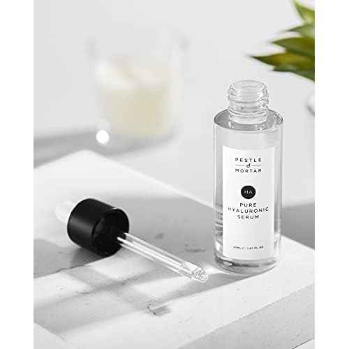 Pestle & Mortar 2% Pure Hyaluronic Acid Serum for Face, with Vitamin B5, Anti-Ageing, Hydrating Facial Moisturizer ? Deep Hydration and Fragrance Free 30ml/1 oz