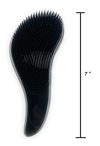 G.B.S Wave Multi-Function Glide Thru Brush Unisex Man and Women Long or Short Hair - Dense Black Bristles to Remove Knots, tangles Silky Smooth Finish. (Medium, 3.00, Count)