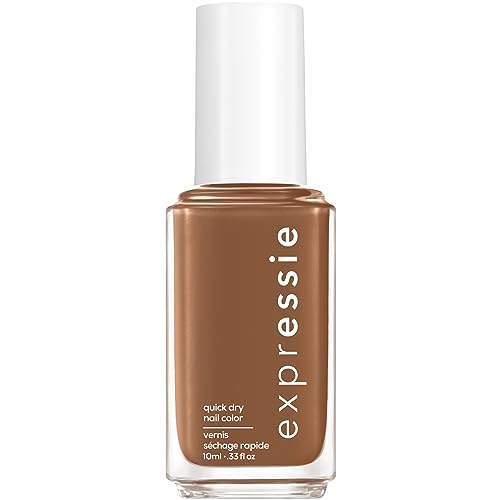 Essie expressie, Quick-Dry Nail Polish, 8-Free Vegan, Warm Brown, Cold Brew Crew, 0.33 fl oz