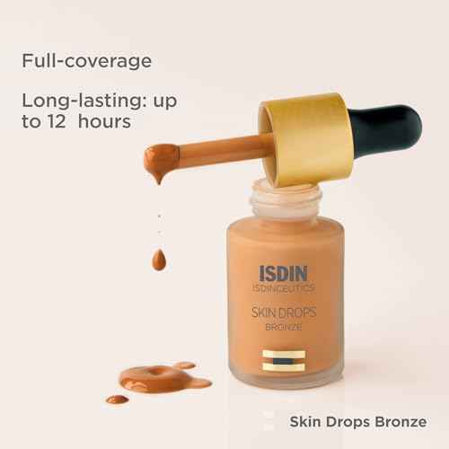 ISDIN Skin Drops, Face and Body Makeup Lightweight and High Coverage Foundation