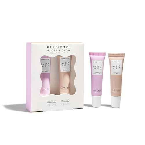 HERBIVORE Dream Jelly Multi-Oil Lip Balm for Hydration + Plumping with Linoleic Acid, Shea Butter, and Vegan Waxes - Plant-based, Vegan, Cruelty-Free