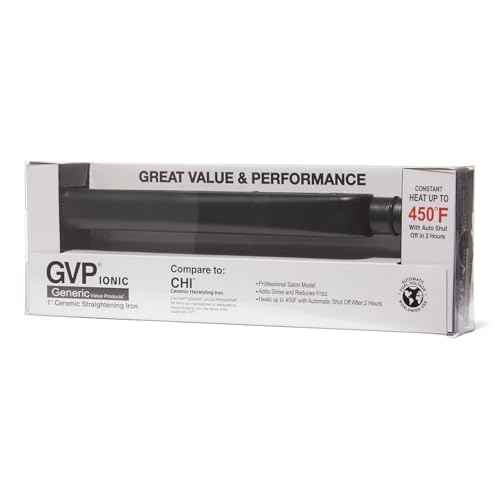 Generic Value Products Black Ceramic Flat Iron, 1 inch Straightest Sleekest Hair Straightener