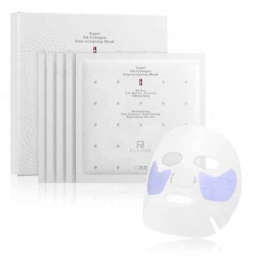 FLYODE Syn-Ake 2-in-1 Eye & Face Masks Skincare, 100nm Collagen Face Mask for Improves Cheek Contour, Anti-Wrinkle and Firming, Infused with Birch Sap, Water-Free Korean Face Mask Sheet, 5sets