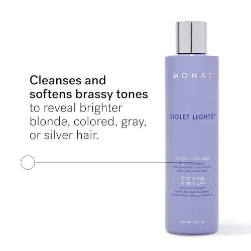 MONAT Violet Lights Anti-Brass Shampoo ? Subtly Illuminates Hair ? Advanced Toning Formula ? Vibrant & Manageable Results ? Gentle Cleansing for Radiant Locks ? Enriched with REJUVENIQE¢ç