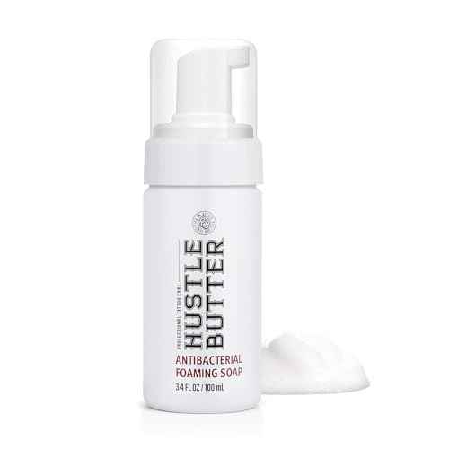 Hustle Bubbles Tattoo Aftercare - Antibacterial Foaming Tattoo Soap for New Tattoos and Piercings - TSA Approved - Vegan, Cruelty Free - 3.4 fl oz
