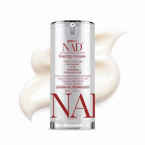 NAD+ Energy Revitalizing Cream - Premium Daily Moisturizer with NAD+ 50,000PPM, Resveratrol & 9 Growth Factor Complex