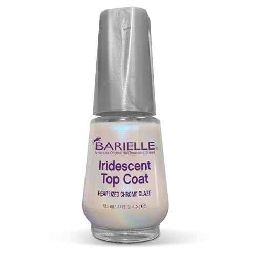 BARIELLE Iridescent Top Coat .47 oz. - Pearlized Chrome Glaze Nail Polish Top Coat