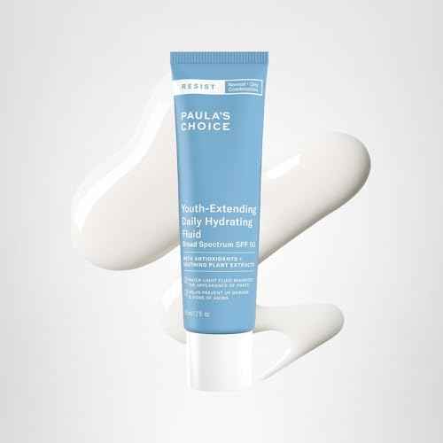 Paula's Choice RESIST Daily Hydrating Fluid Face Moisturizer with SPF 50 Sunscreen, Face Sunscreen for Oily Skin, Chamomile & Vitamin E, UVA/UVB Protection, Fragrance-Free, TSA Friendly, 2 Fl Oz