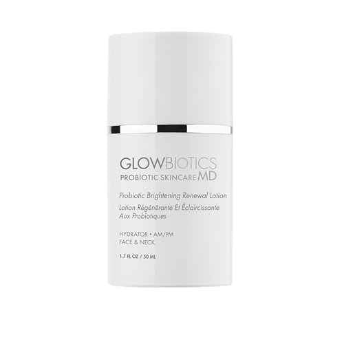 Glowbiotics Probiotic Brightening Renewal Lotion 1.7 fl oz ? Lightweight Dark Spot Correcting Moisturizer with Hyaluronic Acid Niacinamide and Green Tea