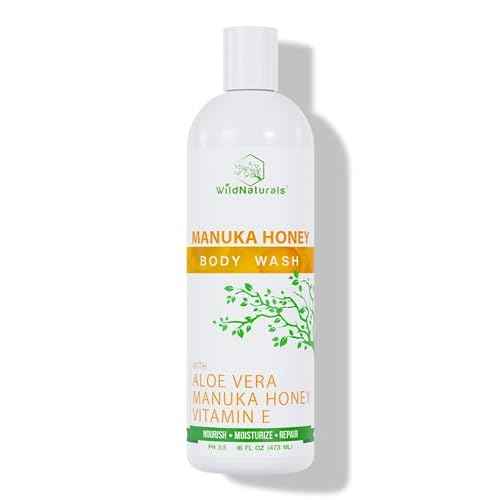 Manuka Honey Eczema and Psoriasis Body Wash ? Organic, Natural Body Wash with Aloe Vera, Cehami, and Manuka Honey ? Plant-Based, Sulfate-Free, Cruelty-Free Skincare