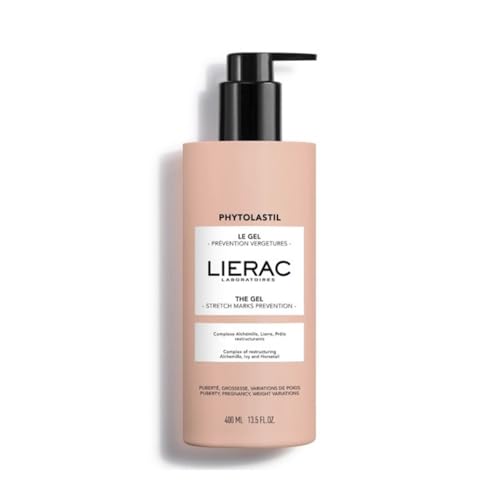 Lierac Phytolastil Pregnancy Stretch Mark Prevention Cream Gel - Hydrates, Stretch Mark Cream & Soothes Skin on Stomach, Belly, Bust & Buttocks, Non-Scented & Suitable for All Skin Types - 400ml