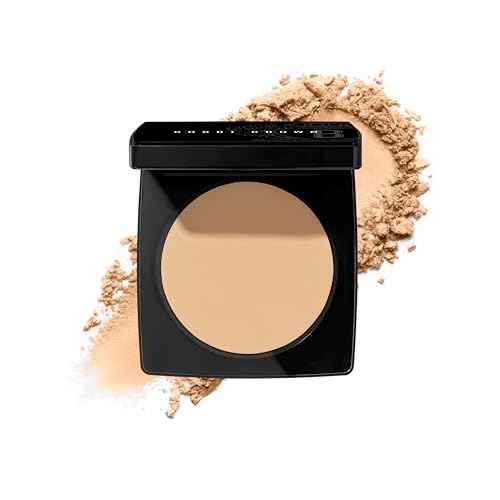Bobbi Brown Sheer Finish Pressed Powder | Oil-Absorbing, Mattifying Setting Powder for All-Day Shine Control | Includes Puff, 0.31 Ounce