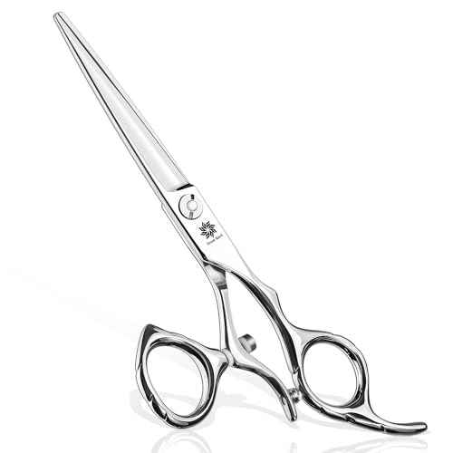Dream Reach HIGH-END SERIES Japanese 440C Stainless 6.0" 360¡Æ Swivel Thumb Ring Professional Barber Razor Edge Hairdressing Straight Cutting Scissors